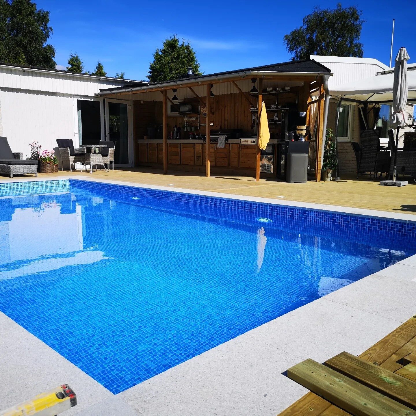 Poolmodellen Rektangulär — rak form
